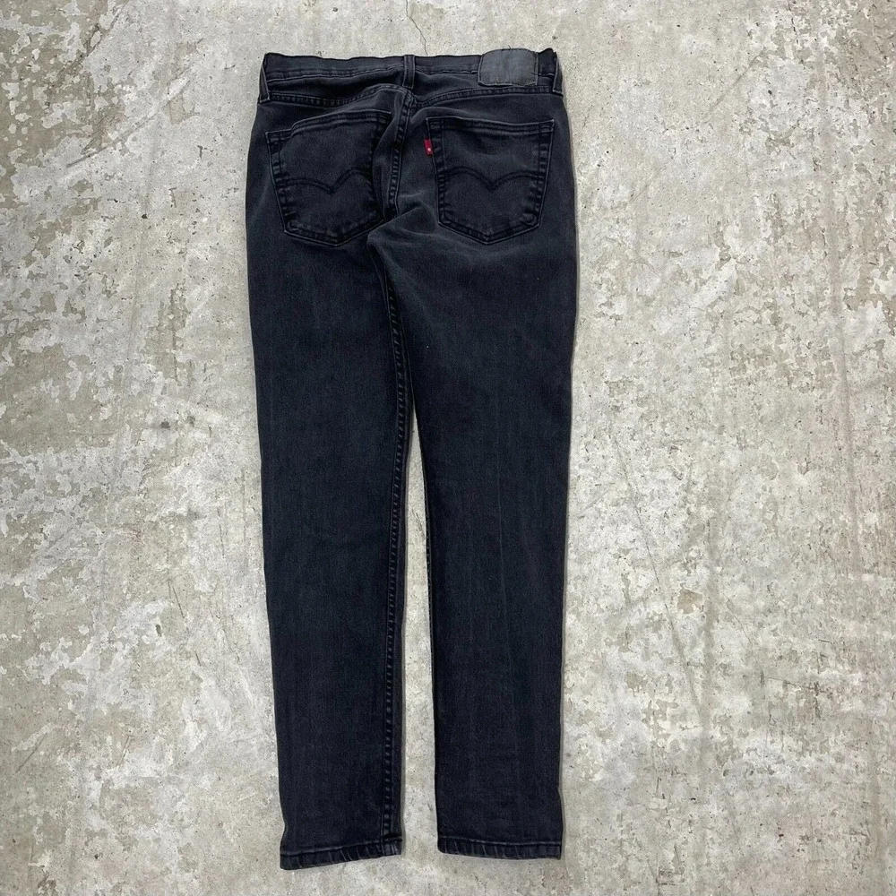 Levis Jeans Mens 32x32 Black Pants 512 Slim Tapered Skater Goth Denim